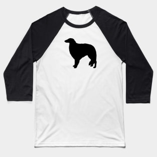 Borzoi Dog Breed Silhouette Baseball T-Shirt